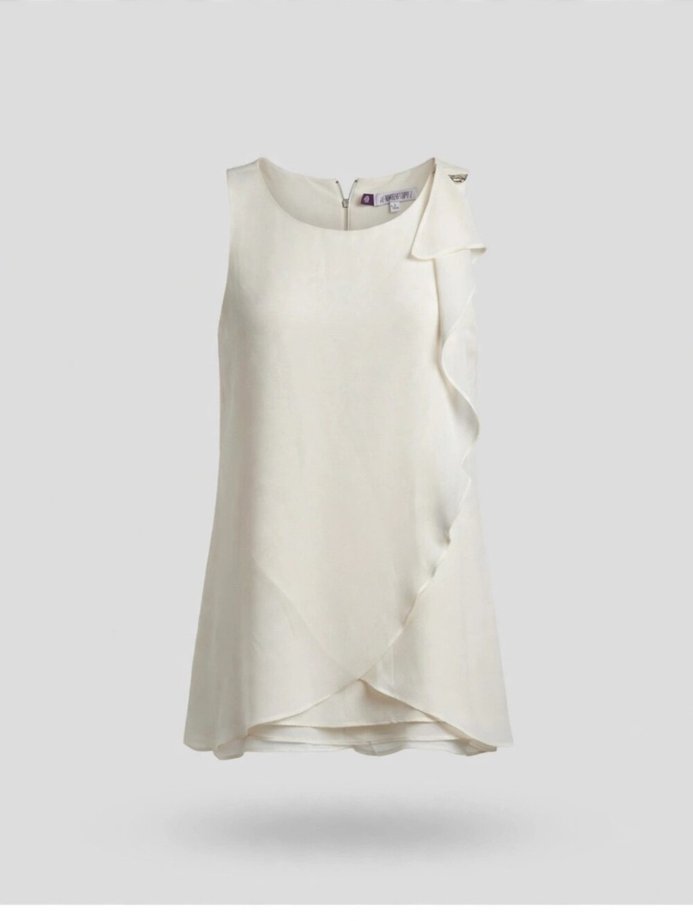 Elegant Off White Sleeveless Dress
